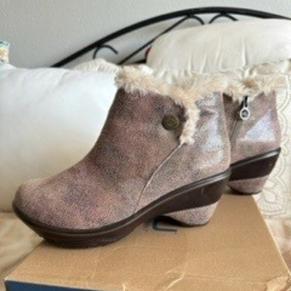 Jambu “Mesa” Faux Fur lined Wedge Bootie